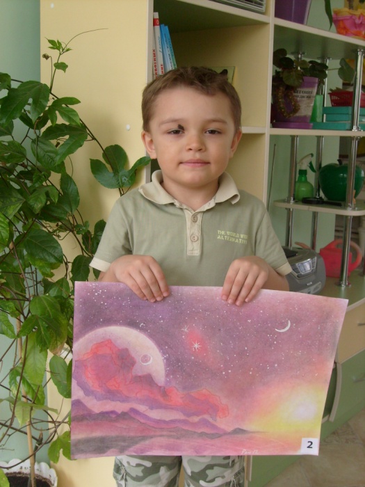 Малыши рисуют космос
